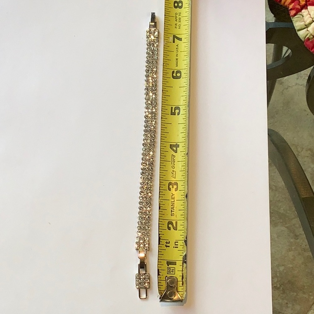 Swarovski bracelet silver tone.